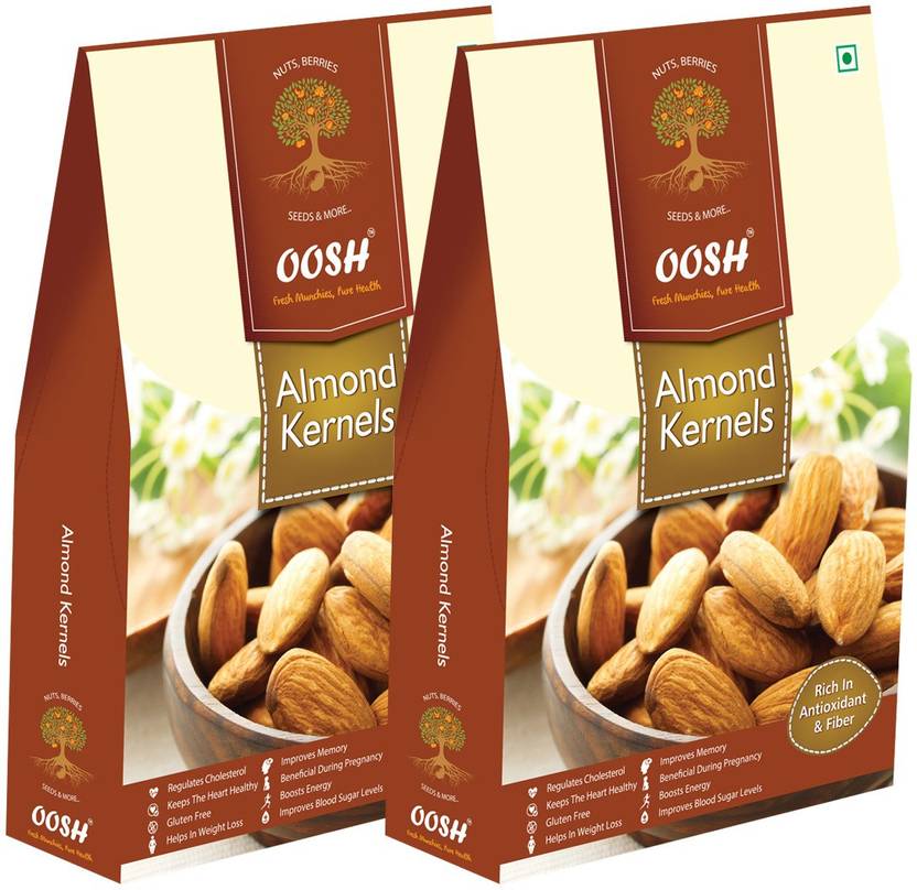 Oosh Almond Kernel 500 g ( Pack of 2 250g each) Almonds Price in India Buy Oosh Almond