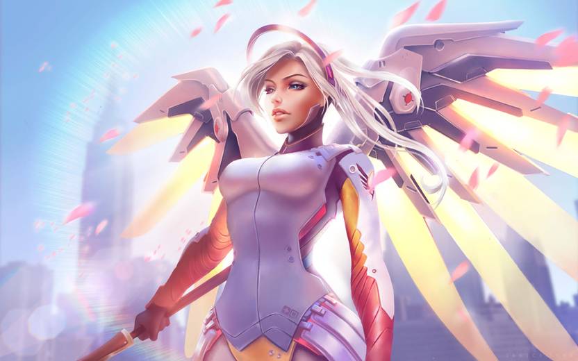 Ananyadesigns Mercy Overwatch Kwall Poster Paper Print