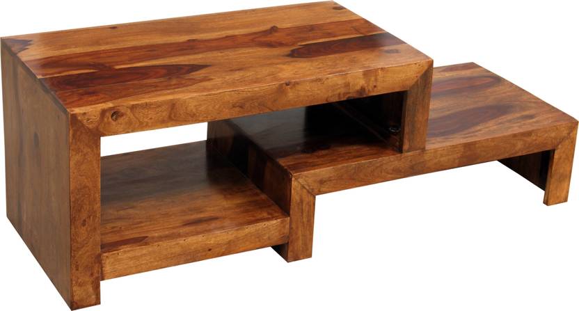 Induscraft Sheesham Wood Solid Wood TV Entertainment Unit Finish Color LIGHT NATURAL