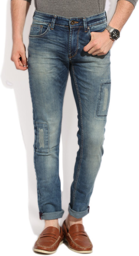 BEING HUMAN Skinny Men Blue Jeans - Buy 