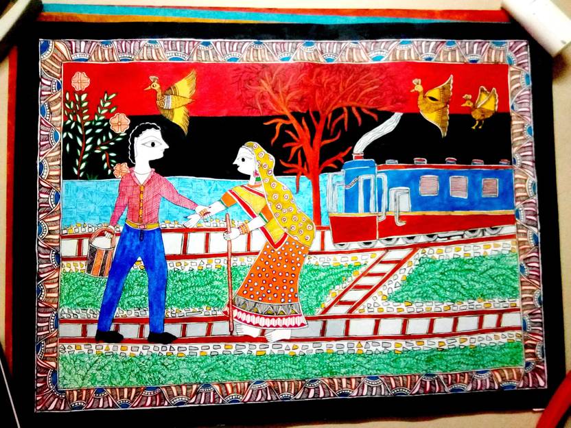 Mithila Painting Acrylic Painting Price In India Buy Mithila