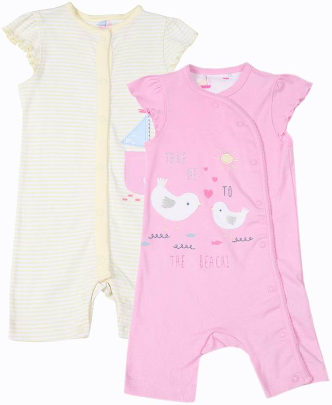 Mothercare Romper For Girls Casual Printed Cotton