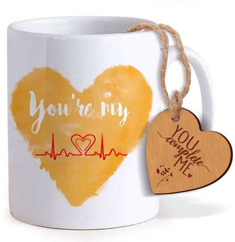 Tied Ribbons Best Birthday Gift For Boyfriend Coffee Mug 325ml With Tied Ribbons Best Birthday Gift For Boyfriend Coffee Mug 325ml With Heart Shaped Wooden End Tag Set In India