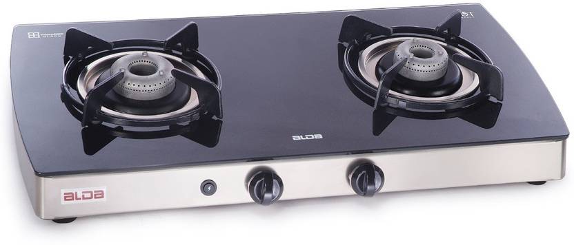 Glen Alda Cta 122 Gt Ai Toughened Glass Cooktop 2 Burner Lpg Gas