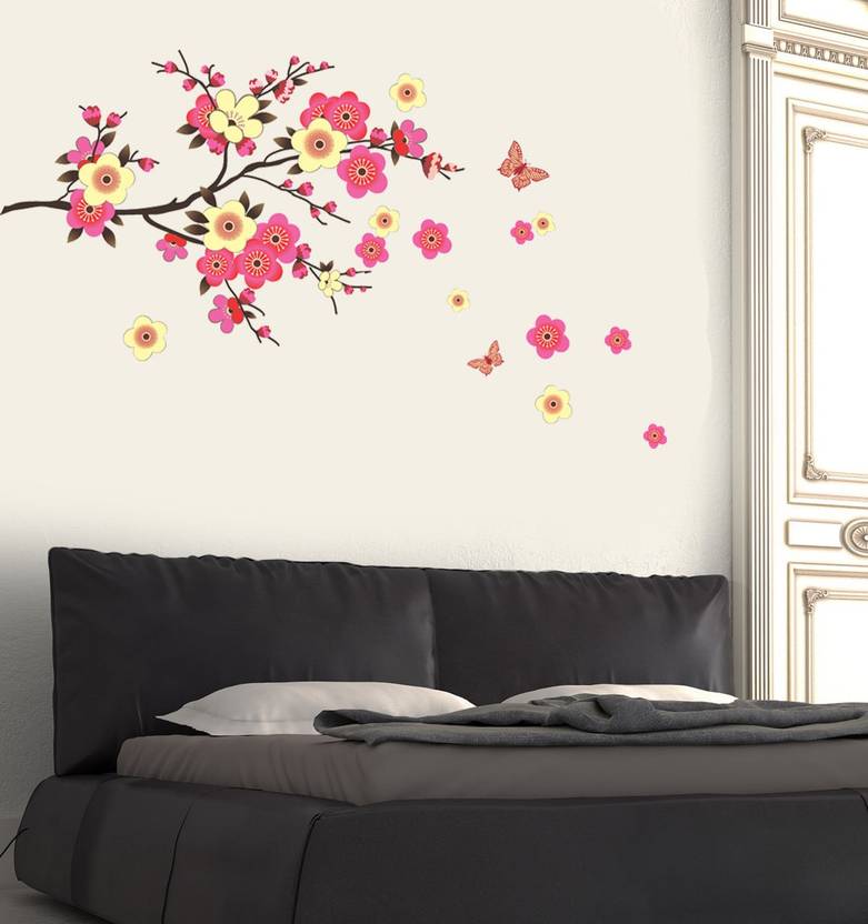 new way decals wall sticker floral & botanical wallpaper price in