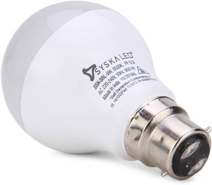 Syska Led Lights 15 W, 9 W Standard B22 LED Bulb