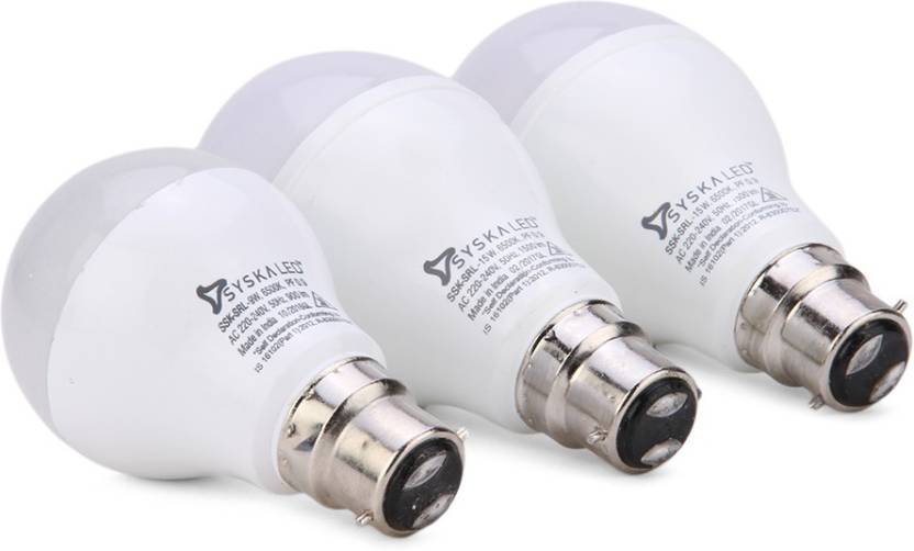 Syska Led Lights 15 W, 9 W Standard B22 LED Bulb