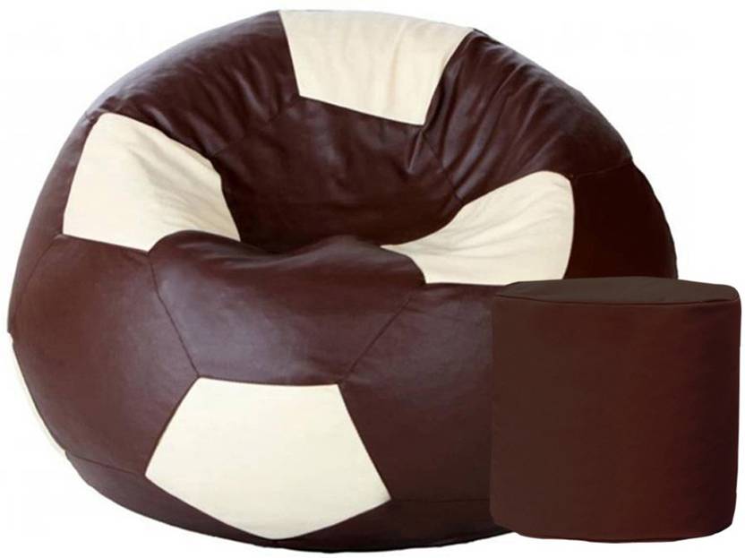 Mofaro L Classy Football Bean Bag With Stylish Foot Stool Mofaro L Classy Football Bean Bag With Stylish Foot Stool Filling Home Furniture