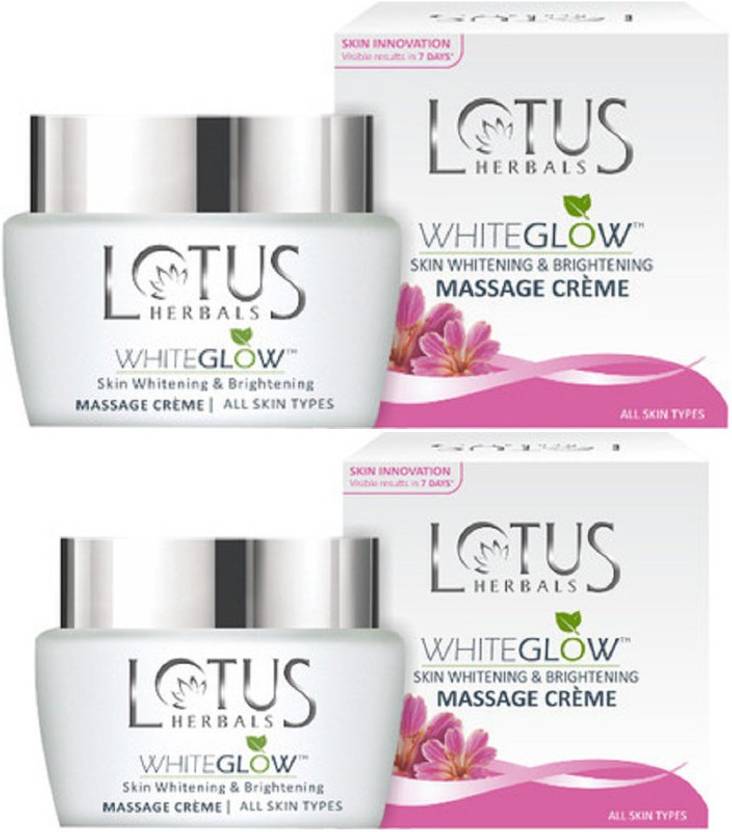 LOTUS White Glow Skin Whitening & Brightening Massage Creme - Price in