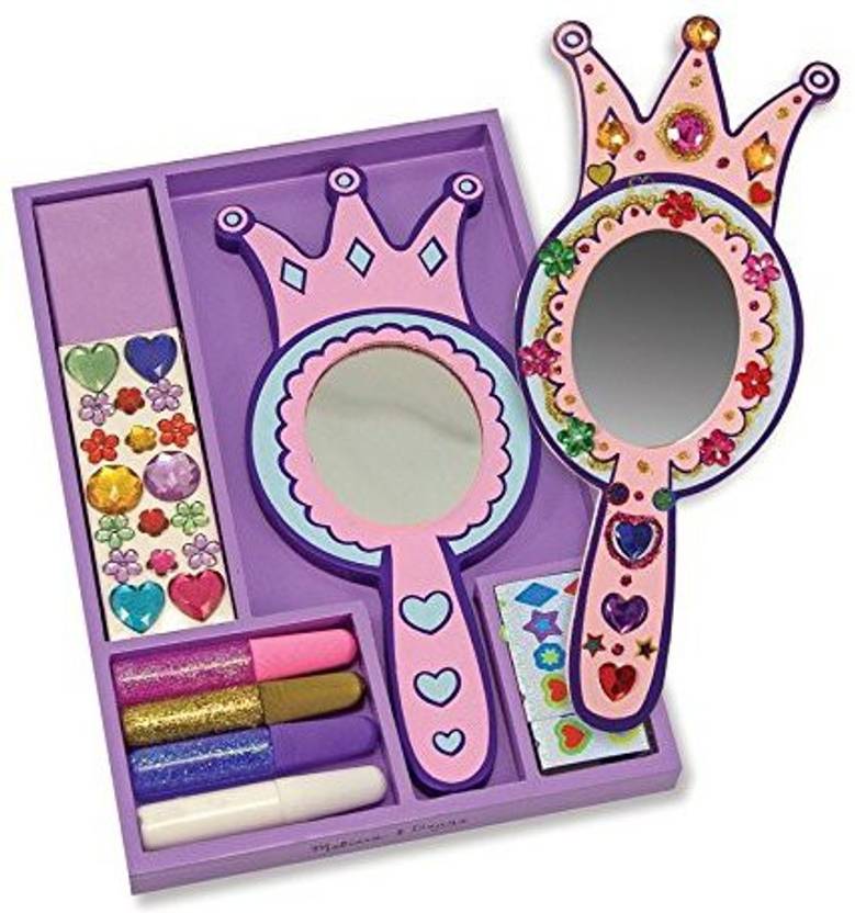 Melissa Doug Decorate Your Own Princess Mirrors Craft Kit