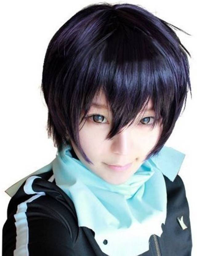 Warmcos Anime Yato Yaboku Cosplay Purple Wig Hair Anime Yato