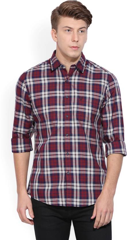 Allen Solly Men's Checkered Casual Brown Shirt