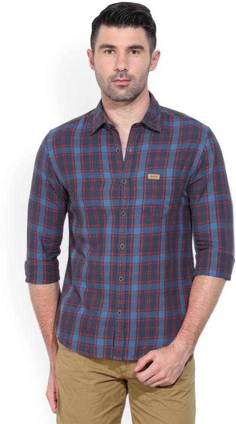 U.S. Polo Assn. Men's Checkered Casual Blue Shirt