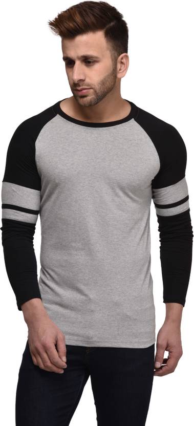Kay Dee Solid Men's Round Neck Grey T-Shirt