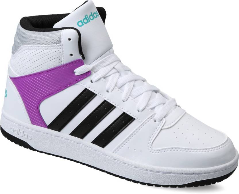 ADIDAS NEO VS HOOPSTER MID Sneakers For Women - Buy FTWWHT/CBLACK/SHOGRN Color ADIDAS NEO HOOPSTER MID W Sneakers For Women Online at Best Price - Shop Online for Footwears in