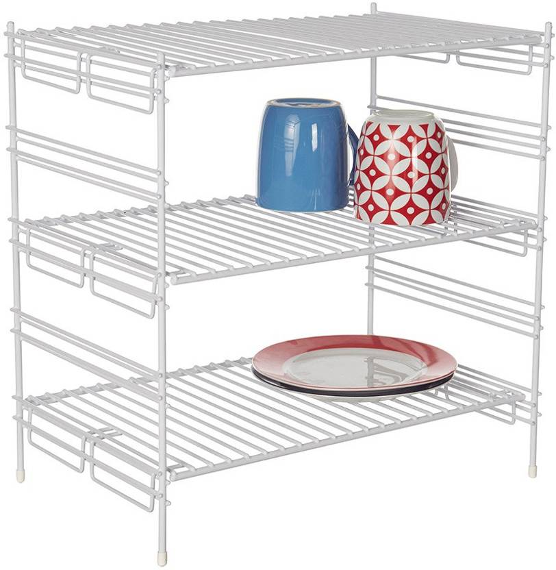 howards Hight Adjustable Large Upper Cupboard Shelf Helpers 3 Tier