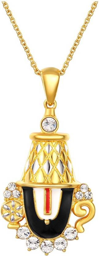 Yellow Chimes 22K Gold Plated Tirupati Balaji Pendant for Men & Women Rhodium Metal Pendant
