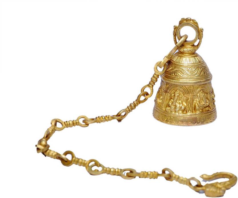 Mp Crafts Brass Hanging Wall Mounted Bell For Home Temple Home