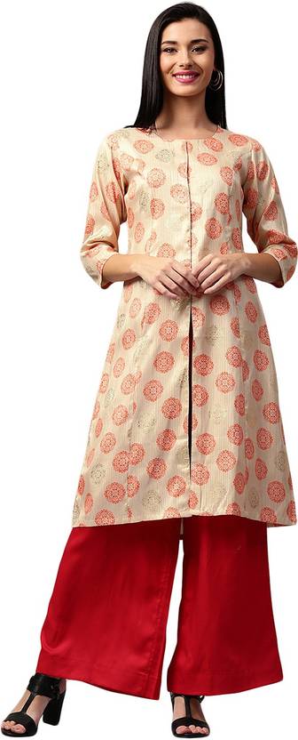 Libas Women's Floral Print A-line Kurta