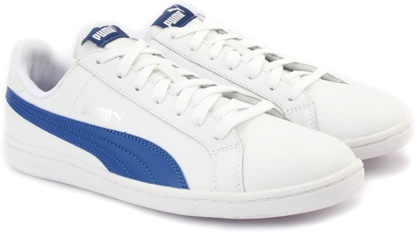 puma shoes white and blue