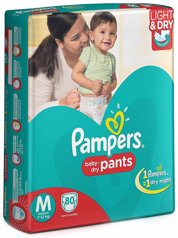 pampers medium size diapers flipkart