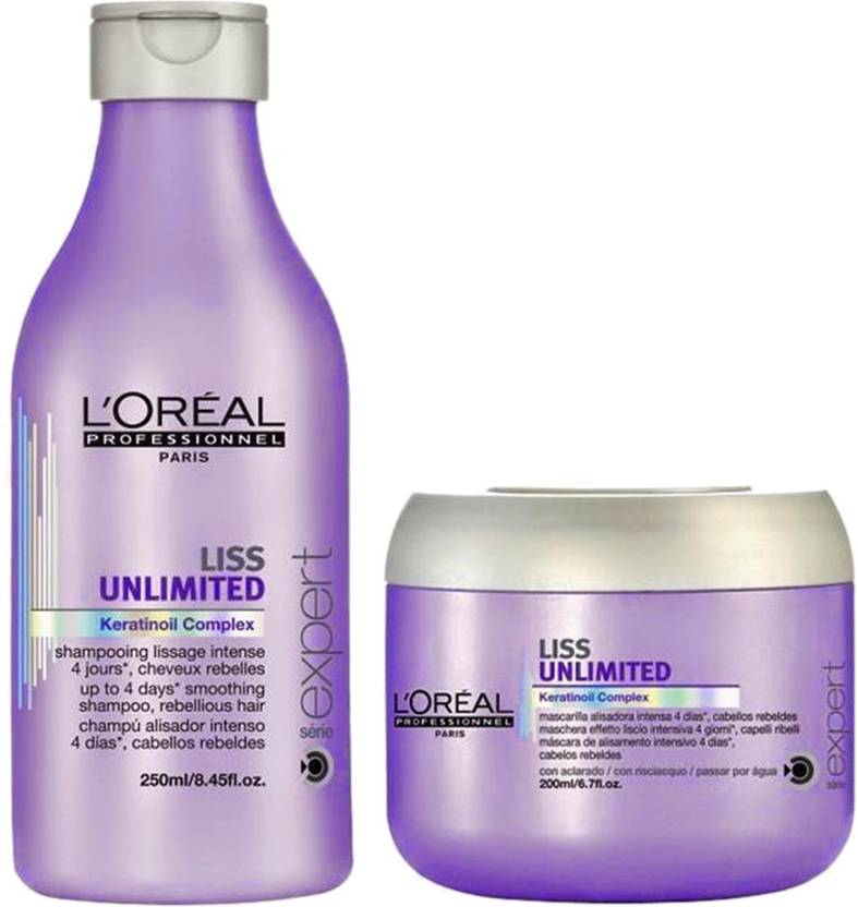 L Oreal Professionnel Liss Unlimited Shampoo 250 Ml Mask 200 Ml