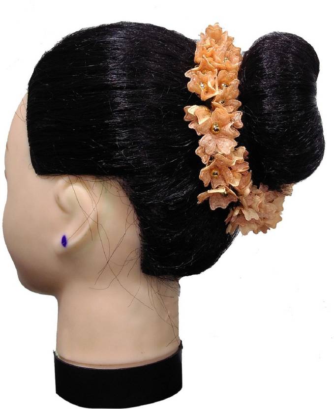 Majik Juda Buns Accessories Gajra Veni For Soft Golden Beads