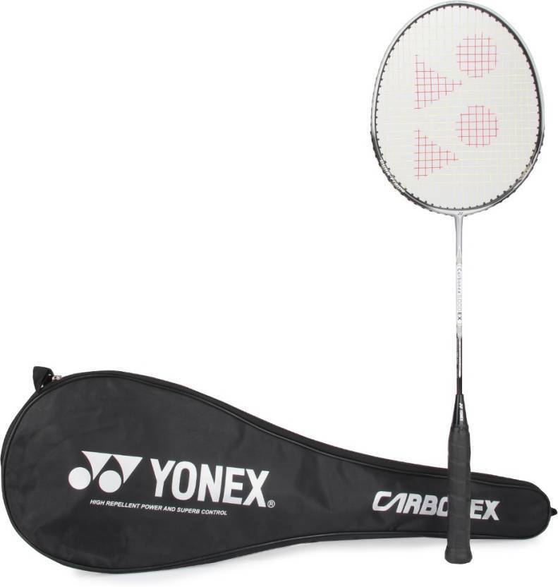 YONEX Carbonex 6000 EX Badminton Racquet With Full Cover Silver, Black Strung Badminton Racquet