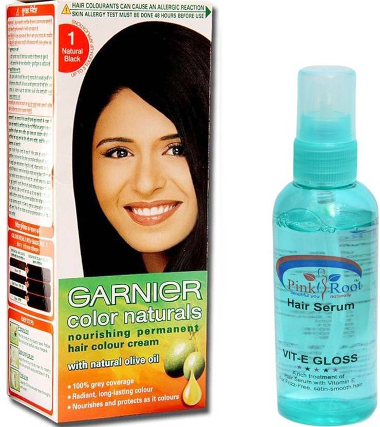 Garnier Natural Black Hair Colour With Pink Root Hair Serum Price