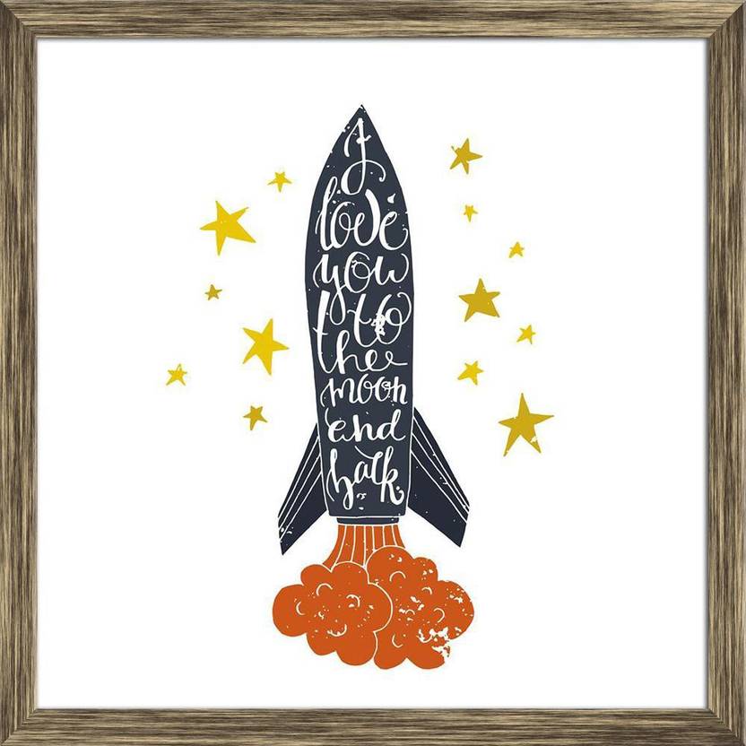 Artzfolio Romantic Quote Framed Wall Art Painting Print