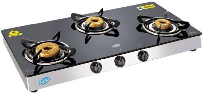Glen Glen Gl 1038 Gt Ai Forged Bb 3 Burner Auto Gas Stove Glass