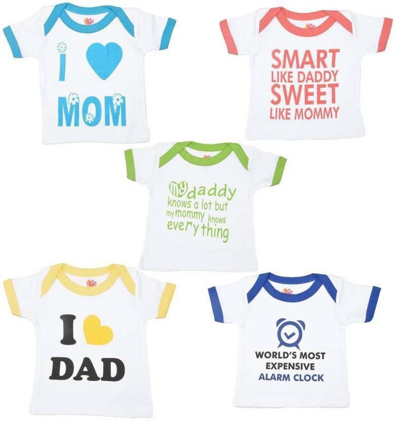 Orange And Orchid Boys Girls Printed Cotton T Shirt Price In India