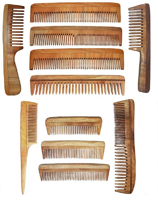 Majik L Handmade Neem Wood Anti Static Combs Combo Price In