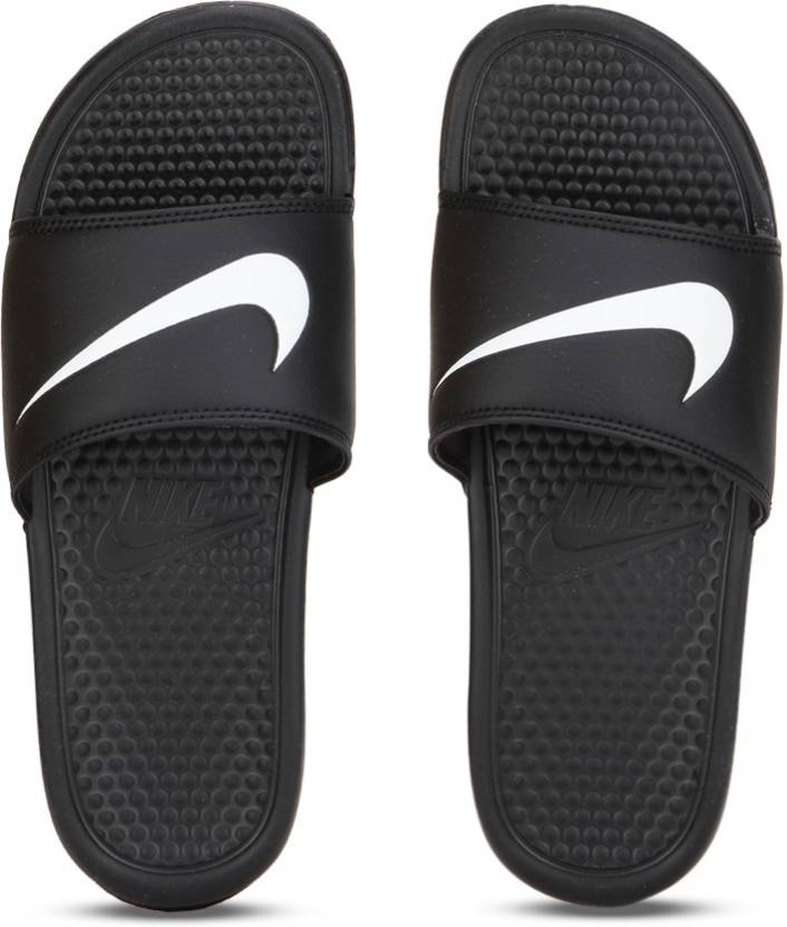 tuyo Lujoso Felicidades NIKE Benassi Swoosh Slides - Buy Black Color NIKE Benassi Swoosh Slides  Online at Best Price - Shop Online for Footwears in India | Flipkart.com