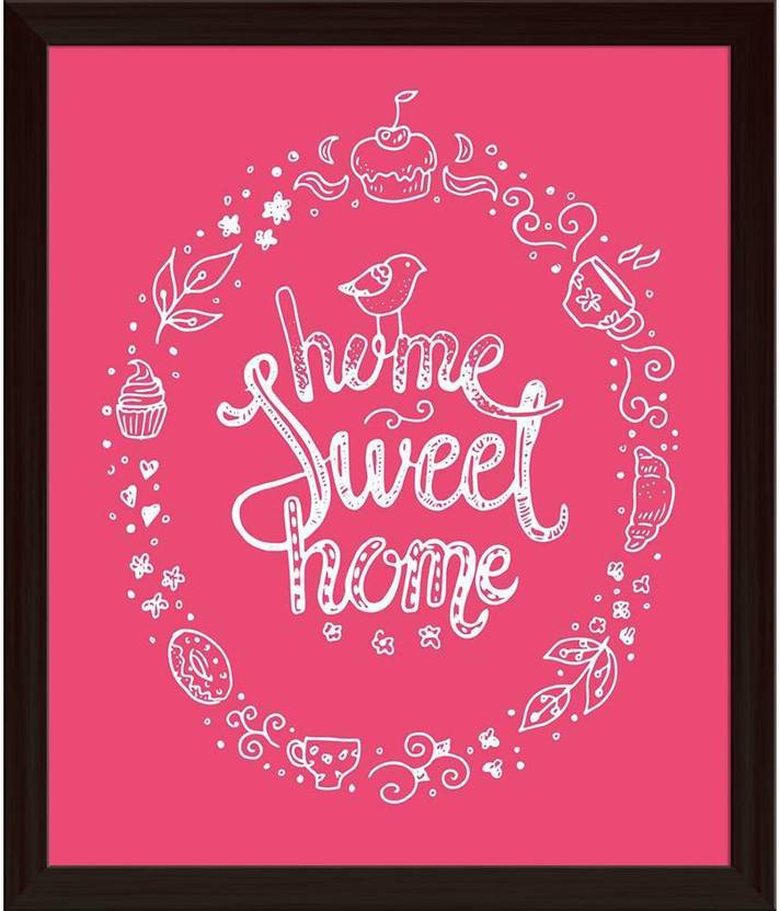 Artzfolio Home Sweet Framed Wall Art Painting Print