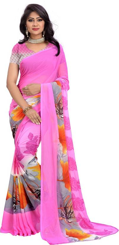 Divastri Floral Print Fashion Georgette Saree