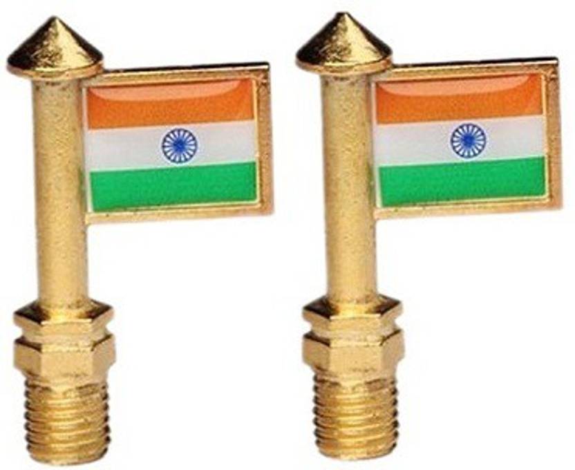 Bicyclism Indian Flag Bike Handle Bar For Electra Set Of 2 Royal Enfield Emblem