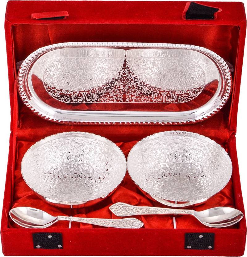 TIRUPATI Silver Bowl Set Silver Plated Serving Bowl Price in India