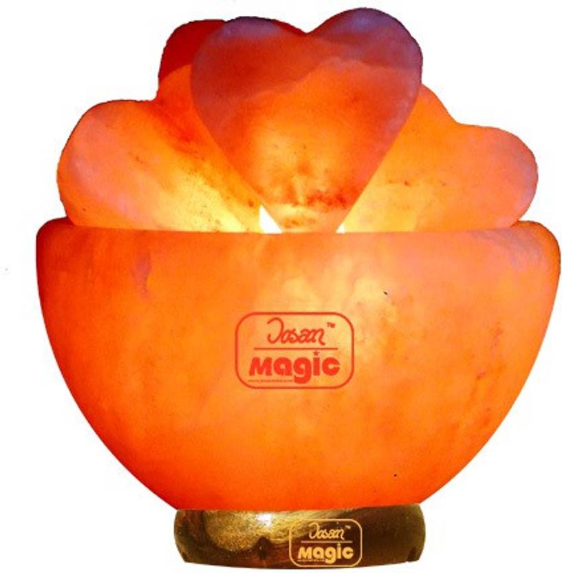 Josan Magic Himalayan Rock Salt Fire Bowl Heart Shaped Josan Magic Himalayan Rock Salt Fire Bowl Heart Shaped Lamp On A Wooden Base With 15 Watt Bulb Fixed Inside Pack Of 1 Table 10 Cm