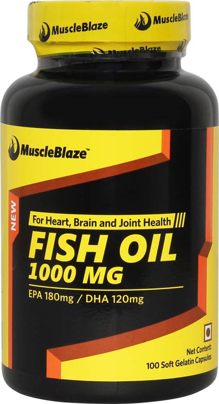 MuscleBlaze Omega 3 Fish Oil 1000 mg (180mg EPA and 120mg DHA)