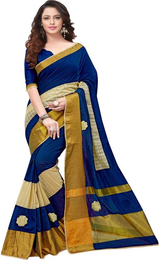 BAPS Embroidered Bollywood Cotton Silk Saree