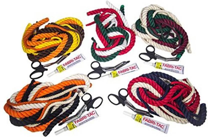 fms cotton rope craft kits with fabric glue scissors and a variety