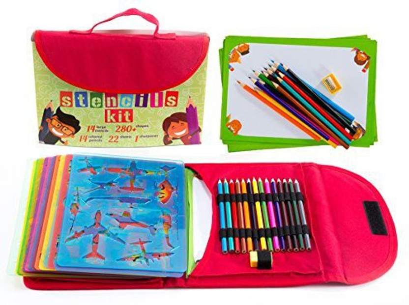 Stencil Set Creative Art /& Craft Child Kids Fun Games Educational Toys Stencils