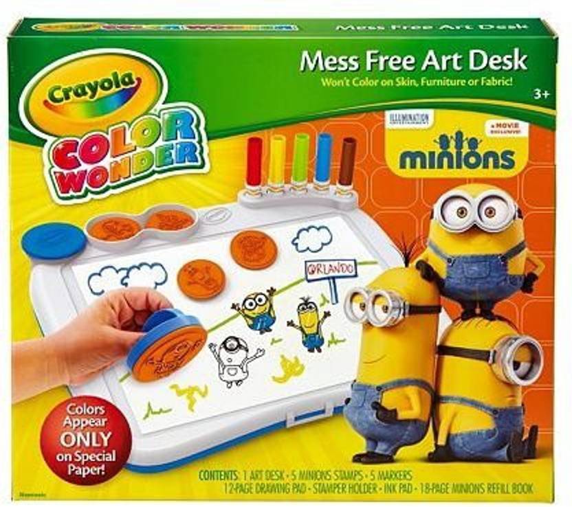 Crayola Color Wonder Art Desk Mess Free With Minions Stamper Crayola Color Wonder Art Desk Mess Free With Minions Stamper Minion Toys In India For