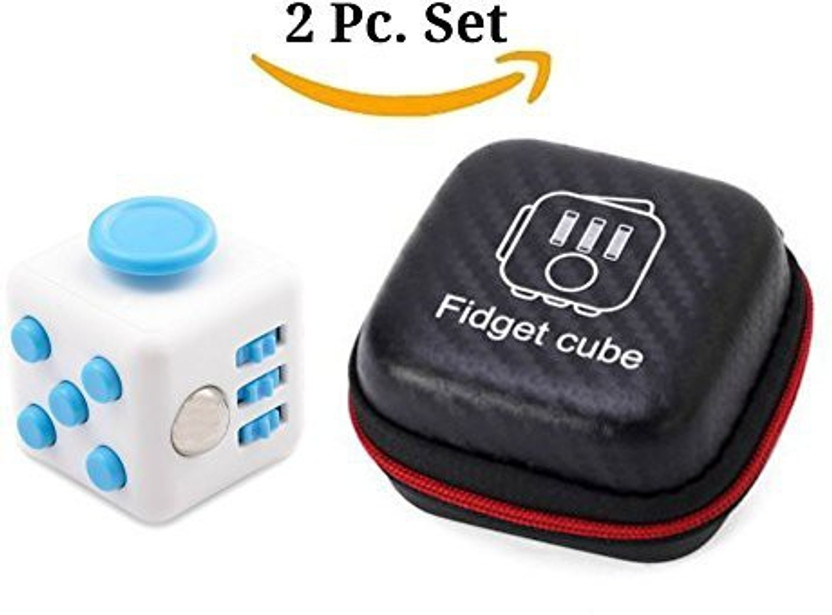 Pack Of 2 Blue And Black Fidget Cube Relieves Stress And Anxiety Special Needs Autism Toys Hobbies