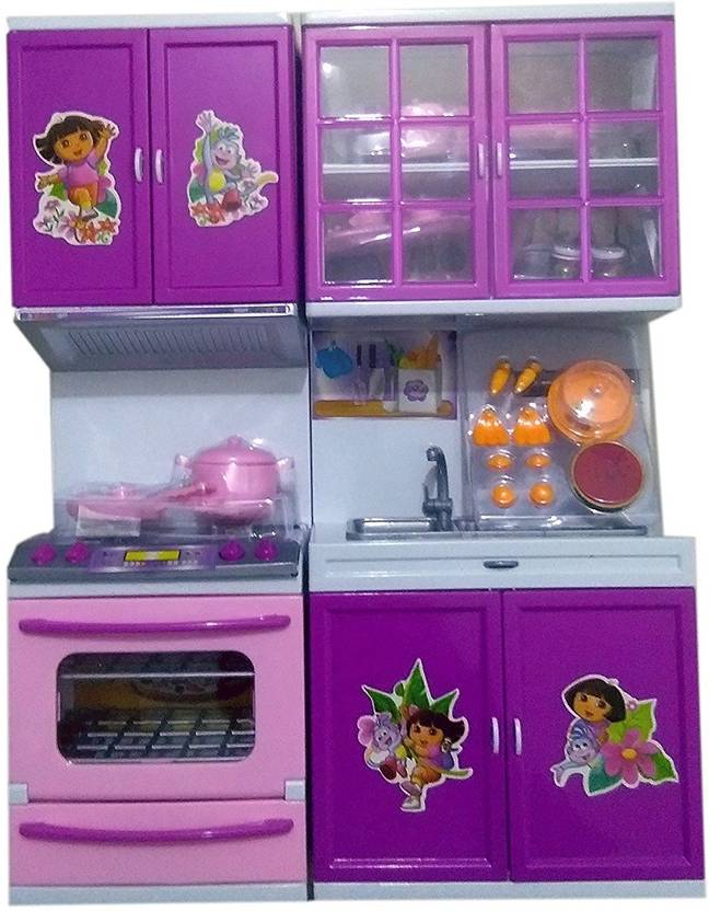 Present Dora The Explorer Kitchen Set For Little Kids With Light Present Dora The Explorer Kitchen Set For Little Kids With Light Multicolor