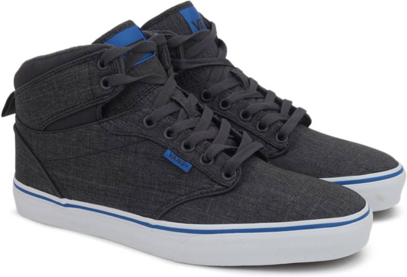 Panadería autobús Seguro VANS ATWOOD HI High Ankle Sneakers For Men - Buy (S17 TEXTILE) GRAY/BLUE  Color VANS ATWOOD HI High Ankle Sneakers For Men Online at Best Price -  Shop Online for Footwears in