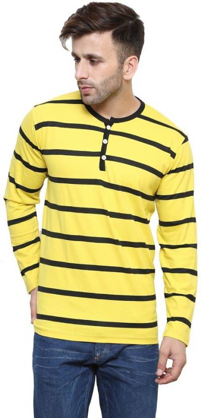 black and yellow striped t shirt mens