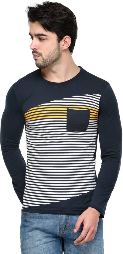Teesort Printed Men's Round Neck Blue T-Shirt