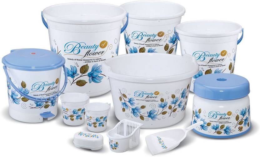 Meded Jumbo Bathroom Set 11 Pcs 22 L Plastic Bucket Price In India Meded Jumbo Bathroom Set 11 Pcs 22 L Plastic Bucket